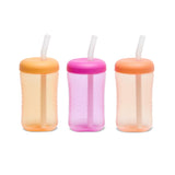 The First Years Squeeze & Sip Toddler Straw Cups - Squeezable Transition Sippy Cup with Silicone Straw - Toddler Feeding Supplie