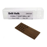 1/16-Inch Cobalt Steel M35 Jobber Length Twist Drill Bits for Hard Metal, Stainless Steel, Pack of 12