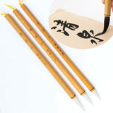 Qi Ming Wen Fang Chinese Calligraphy brush, QingQuan Zhongkai Chinese Brush, Calligraphy Brush set for Seal Script, Official, Re