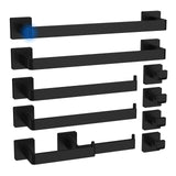 LFBA Toilet Paper Holder Collision Avoidance Towel Racks for Bathroom Thickened Material 304 Stainless Steel Towel Bar 10-Piece