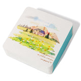 Lightwish 60 Sheets Mini Square Painting Notebook 3.5 * 3.5'' Cold Press 300gsm/140lb, Portable Tearable Travel Size Portable Te