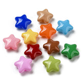 LiQunSweet 20 Pcs Mixed Color Star Acrylic Beads Celestial Loose Spacer Beads for DIY Jewelry Bracelet Craft Accessory Embellish