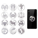 Olycraft 12 Pieces 4.1 X 4.1 Cm Silver Metal Stickers 12 Constellations SelfAdhesive Decorative Stickers SelfAdhesive Picture