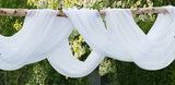 WARM HOME DESIGNS 6 Yards Long White Fabric by The Yard. Our 55 Wide Sheer Bulk Fabric is Great for Bed Canopy Curtains, Weddin