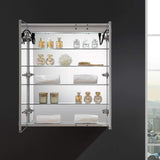 Fresca Spazio 30 Wide X 36 Tall Bathroom Medicine Cabinet W/Led Lighting & Defogger