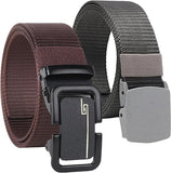 Tpm Military Grade Nylon Web Belt, Tactical Canvas Belts For Men, Brown And Black, Adjustable Metal Buckle, Heavy Duty