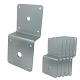 Galvanized Deck Joist Tie Plate, Z Bracket for 2x4 Cross Joist and 4x4 Post - Corner Brace Support, 14 Gauge (6 Pack)