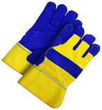 Bob Dale Gloves 309373AXL Fitter Glove Split Cowhide Lined Pile Blue/Gold,