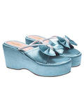 Shoetopia Embellished Blue Platfrom Heels For Women & Girls /Eu35,Blue,2,B0DWFPY96J
