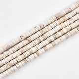 152pcs 4x2mm Natural White Turquoise Heishi Disc Rondelle Spacer Stone Semi Precious Gemstone Loose Beads for Jewelry Making 15