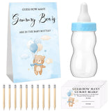 Outus Guess How Many Bears Wooden Baby Shower Games Sign Guessing Game Sign 100 Guessing Cards 10 HB Pencils 1 Cute Bottle for B