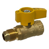 XFITTING 1/2 Inch Flare x 1/2 Inch FIP Gas Valve, 5 Pieces