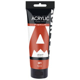 AUREUO Red Ochre Acrylic Paint, 4 Fl Oz / 120ml Single Tube, Rich Pigment Art Craft Paints for Canvas, Rocks, Wood, Ceramic, Fab