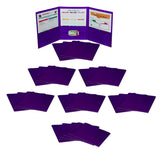 Tri-Fold Portfolio, Heavyweight Poly, Purple, Pack of 24
