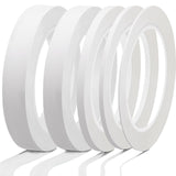 Xuniea 5 Rolls of Vinyl Tape Masking Tape Automotive Car Auto Paint for Curves, High Temperature Vinyl Low Tack(White,1/16, 1/8,