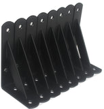 8 Pack L5 x H 3 Black Heavy Duty Shelf Brackets with Screws Metal Shelf Brackets Shelf Support Angle Brackets for Shelves L Brac
