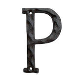 House Letter, 5 Inch High Cast Iron Home Address Letter, Perfect Matching the 5.5 Inch Cast Iron House Numbers (P)