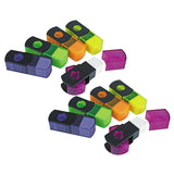 EISEN 2ft N 1 Pencil Sharpener with Flip to Eraser, Pack of 10 (ESN4800110)