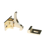 Rok Hardware Extra Heavy Duty Elbow Latch Cabinet Door/Window Catch - Brass Finish with Screws