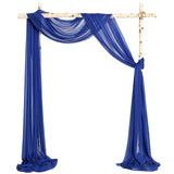 Cytdkve 2 Panels 30Ft Extra Long Wedding Arch Draping Fabric, Sheer Arch Drapes for Wedding Party Backdrop (Slightly Shimmery, R