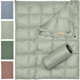 Noora North Down Camping Blanket with Footbox - Lightweight, Packable, Water Resistant Backpacking Quilt & Warm Puffy Compact Ou