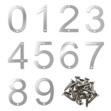 ONLYKXY Silver House Numbers 0-9 Stainless Steel Garden Door Mailbox Decor Number Sign 2inch Modern Hollow Street Address Number