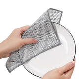 YOFAN Metal Mesh Cleaning Cloths, 10Pack 7.9inch DualLayer Scrubbers