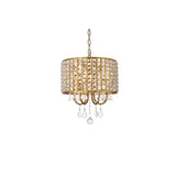 Living District Elise 4-Light Transitional Style Metal Pendant In Brass
