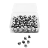AOMIKITSTU Acorn Cap Nuts 60pcs, 1/4-20in Hex Acorn Bolt Covers, Dome Head Hex Nuts with Box, Hardware Nuts for General Fastenin