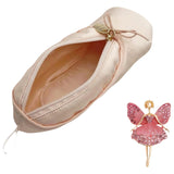 CECKQUE Cute Ballet Slipper Pouch Makeup Bag Dance Recital Gifts Ballerina Dancer Stuff Accessories Pointe Shoe Cosmetic Bag (Pi