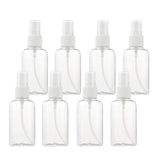SINIDE Plastic Spray Bottles 75 ML - 8 Pack 2.5 oz Fine Mist Clear Travel Bottle Set, Empty Reusable Portable Refillable Makeup