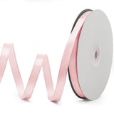 Luomorgo 3/8 Inch Satin Ribbon, 50 Yards Pink Satin Ribbon, Fabric Ribbon for Gift Wrapping, Flower Bouquet, DIY Craft, Sewing,