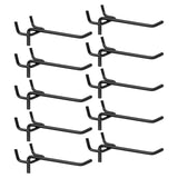 HARFINGTON 10pcs Pegboard Shelving Hooks 4 Stainless Steel Peg Board Display Hook Hanging Holders Wall Mount Organize Tools for
