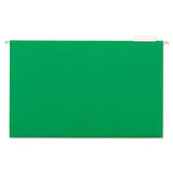 Universal 14217 Hanging File Folders, 1/5 Tab, 11 Point Stock, Legal, Green, 25/Box