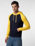 Fyltr Men'S Casual Colourblock Raglan Hoodie With Drawstrings - Utility Pockets | Ribbed Hem & Cuff,Vainly Navy,Vainly Navy,2Xl