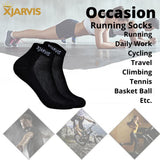 Xjarvis Ankle Length Socks For Men & Women - Moisture-Wicking Odor-Free Breathable Cotton Cushioned Half Terry Combo - Ideal For Sports Gym & Formal Wear - Pack Of 5 Pairs Black Free Size,Pack of -5 Black,,B0B4GJZ64K