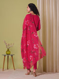Anni Designer Women'S Rayon Blend Straight Printed Kurta With Pant & Dupatta (Roka Rani-Vks01_5Xl_Pink_Xxxxx-Large),Pink,5XL,Rayon,Regular,