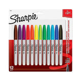 Sharpie 30072 Fine Point Permanent Marker Assorted 12/Set