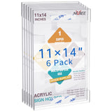 Niubee 11x14 inch Wall Mount Acrylic Sign Holder with Double Sided Adhesive Tape for Office, Home, Store, Restaurant, No Drillin