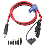 COMeap SAE to DC Adapter for Jackery Solar Panel, 3FT SAE Plug to DC5521 Male Connector Cable with DC 8/6.5/5.5/4.0/3.5(mm) for
