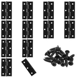 Murtenze 2.5 Inch Black Door Hinge Cabinet Hinge, 12 Pack