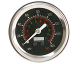 Viair 90088 Black Face 2 160 PSI Illuminated Single Needle Gauge