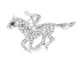 Dreuyet Horse Brooch Pin Horse Racing Suit Lapel Pin for Women Men Rhinestone Antique Gold Horse Animal Brooch Clothing Outfits