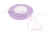 Dxeud Sheer Organza Ribbon (Light Purple, 3/8 x 50 Yards)