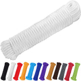 PerkHomy 90 ft 1/4 inch (7mm) Nylon Poly Rope Flag Pole Polypropylene Clothes Line Camping Utility Good for Tie Pull Swing Climb