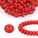 HARFINGTON 110Pcs Silicone Beads 14mm Lentil Rubber Focal Beads Bulk for Pens Keychain Bracelet Necklace DIY Crafts Making, Scar