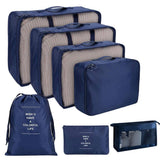Myaddiction 8Pcs/Set Packing Cubes For Travel Clothes Sorting For Home Camping Family Navy