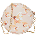 Adisa Women Girls Floral Print Round Sling Bag (Sl5073-Cre_Cream),Cream,,B09B575DLN