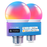 Consciot Smart Light Bulbs,WiFi Bluetooth Bulbs Works with Alexa/Google Home/Siri/SmartThings, RGBTW Color Changing LED Light Bu