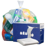 Plasticplace 3233 Gallon Trash Bags 1.5 Mil Clear Heavy Duty Garbage Can Liners 33 x 39, 100 Count (Pack of 1), (W33LDC15)